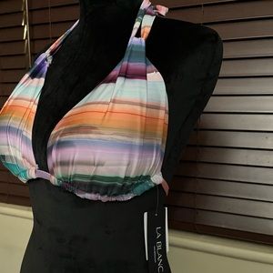🌴La Blanca Multi/Ocean Tides size12 halter❤️ NWT